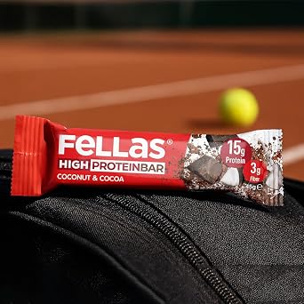 Fellas High Protein Bar, Coconut and Cocoa, 45gr x 12 Pieces