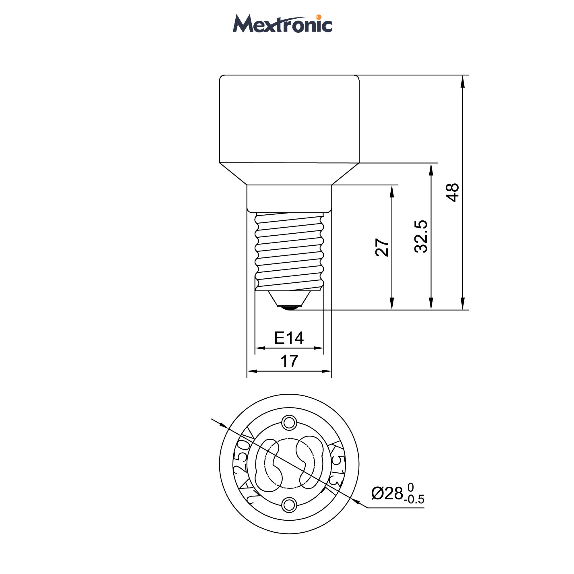 Mextronic Adapter cokołu lampy E14 azf GU10: konwerter do żarówek LED, lamp halogenowych, żarówek CFL