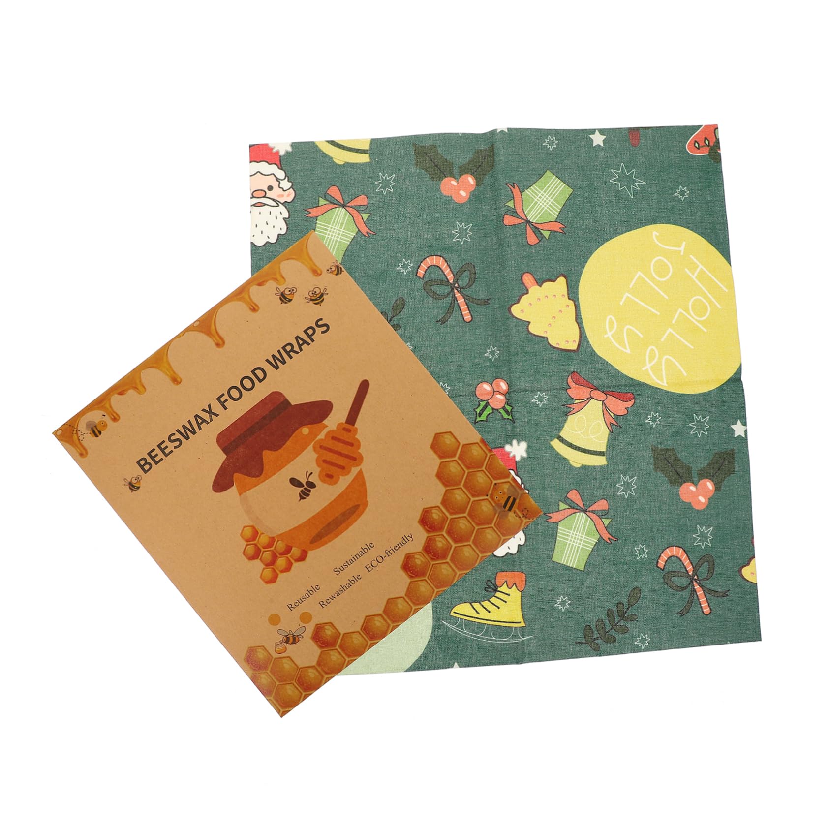 RUNROTOO 3pcs Beeswax Wrap Packing Paper Beeswax Cloth Beewax Food Wraps Washable Food Wrap Household Beewax Wraps Practical Food Wraps Decorative Beewax Wrap Food Grade Beeswax Cake