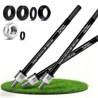 Steckachse Fahrradanhänger Adapter M12, Verstellbar 160-178mm, 3 Gewindearten (1.0/1.5/1.75), Kompatibel mit Thule, Qeridoo, Croozer - Schnellmontage - Robust, Leicht