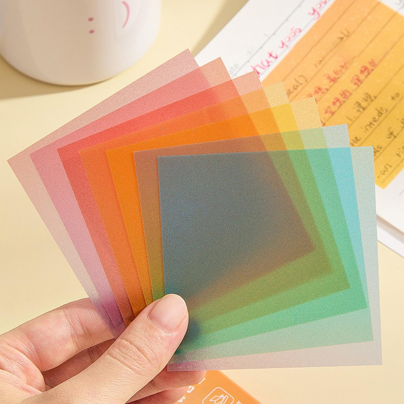 Blocco Note Adesivo Glitter 100 Fogli Memo Glitter Colorati Impermeabili