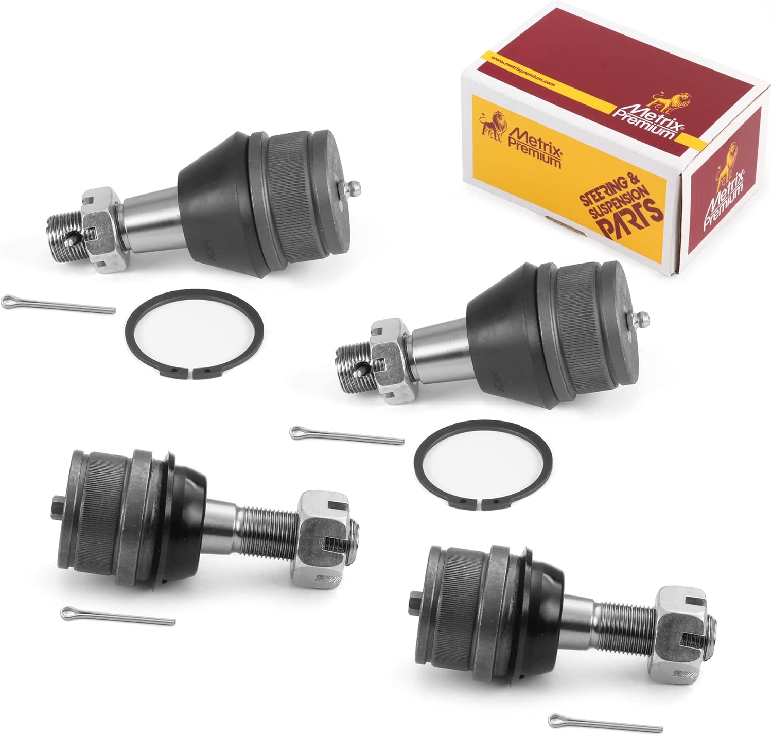Metrix Premium Chassis Parts - 4 PC Front Upper & Front Lower Ball Joint Kit Fits 1995-1999 Dodge Ram 4000 (Mexico), 1994-1999 Dodge Ram 3500 RWD, Replacement K7269, K80026, Made in Europe