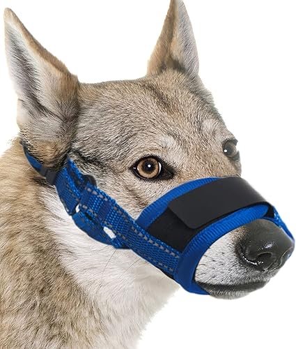 Bozal para perro, bozal de malla transpirable para cachorro, bozal suave ajustable para perros grandes, medianos y pequeños, para morder, ladrar,