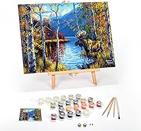 Vista 25 de Ledgebay Kit de pintura por números para adultos, lienzo enmarcado para principiantes a avanzados, kit de pintura por números, incluye juego