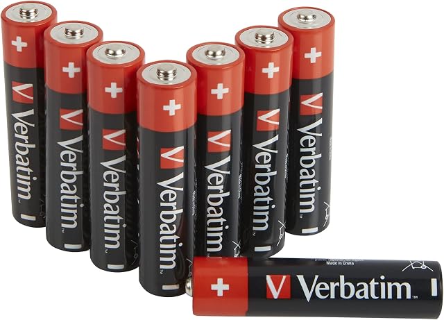 VERBATIM baterie alkaliczne AAA Premium I 1.5V I AAA-LR03 Micro I baterie AAA I baterie do odtwarzacza MP3, aparatu, zdalnego sterowania, golarki i więcej I Bateria alkaliczna Premium I 10 sztuk