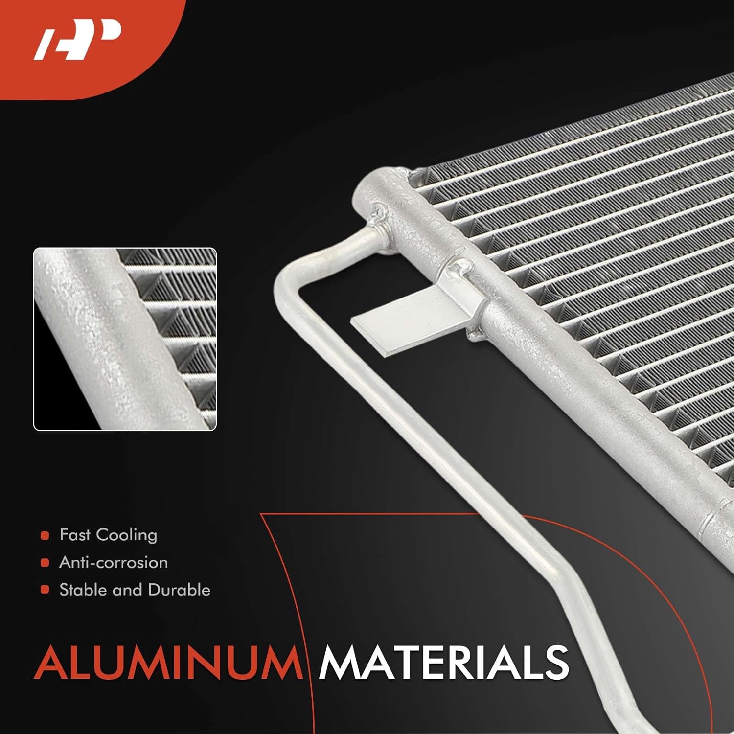 A-Premium Air Conditioning A/C Condenser Compatible with Ford Fusion 2006-2012 & Mercury Milan 2006-2009 & Lincoln MKZ 2007-2012, Zephyr 2006, 2.3L 3.0L 3.5L