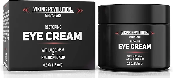 Viking Revolution Men's Eye Cream - Natural Anti-Aging, Dark Circle Treatment, Reduces Puffiness & Crowsfeet - 6ml