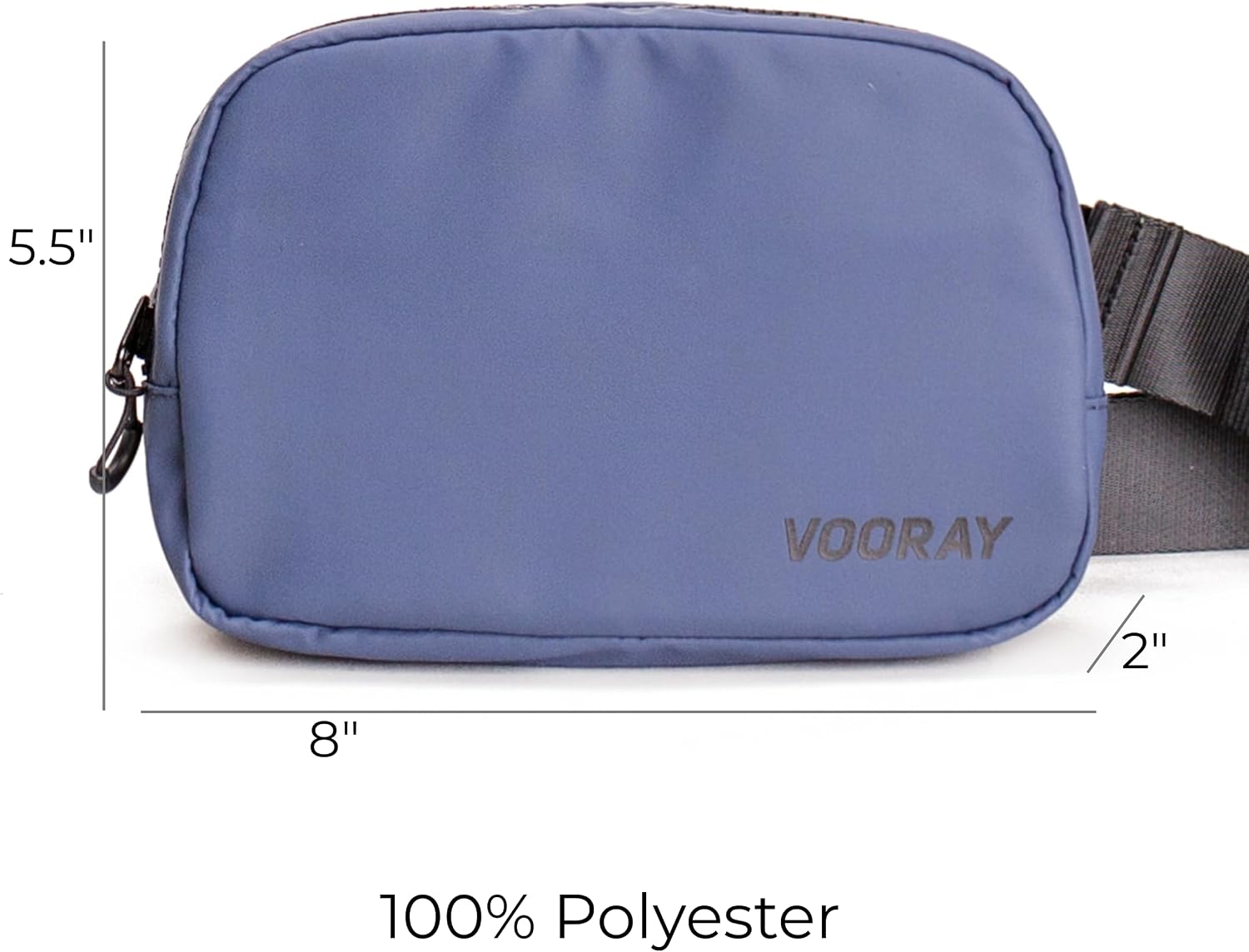 Vooray Quinn Belt Bag – Lightweight Quilted Crossbody Bag, Small Fanny Pack, Slate