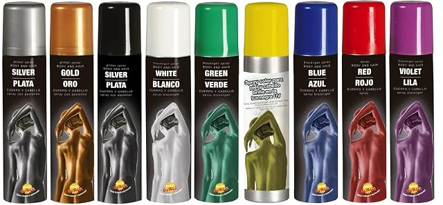Foto 2 de 2 de Maquillaje en Spray para Cuerpo y Cabello en Colores