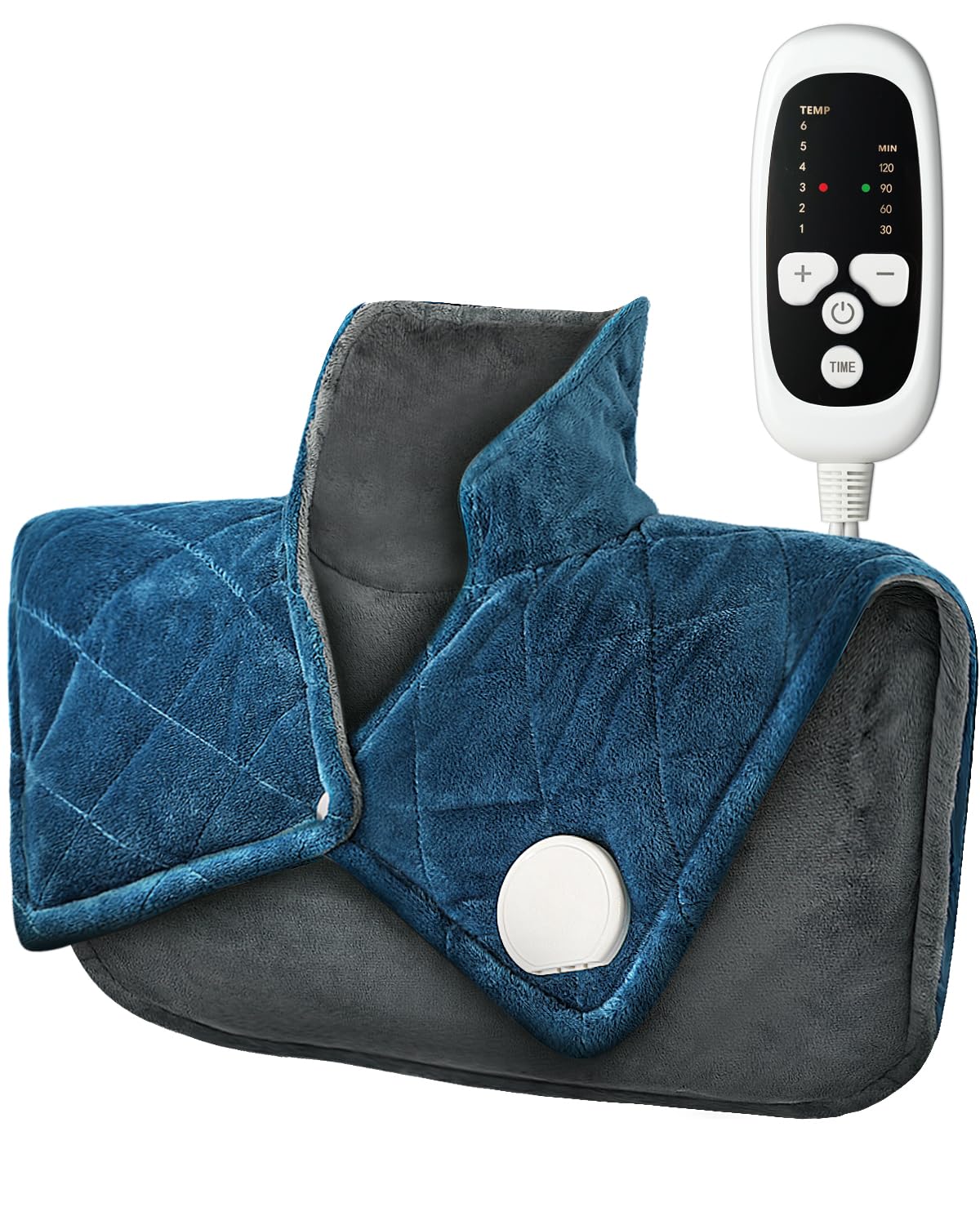 Weighted Heating Pad for Neck and Shoulders, Extra Large Heated Wrap with 6 Heat Settings 4 Auto-Off, Valentine's Birthday Gifts for Women Men Mom Dad Grandpa Grandma Wife Husband