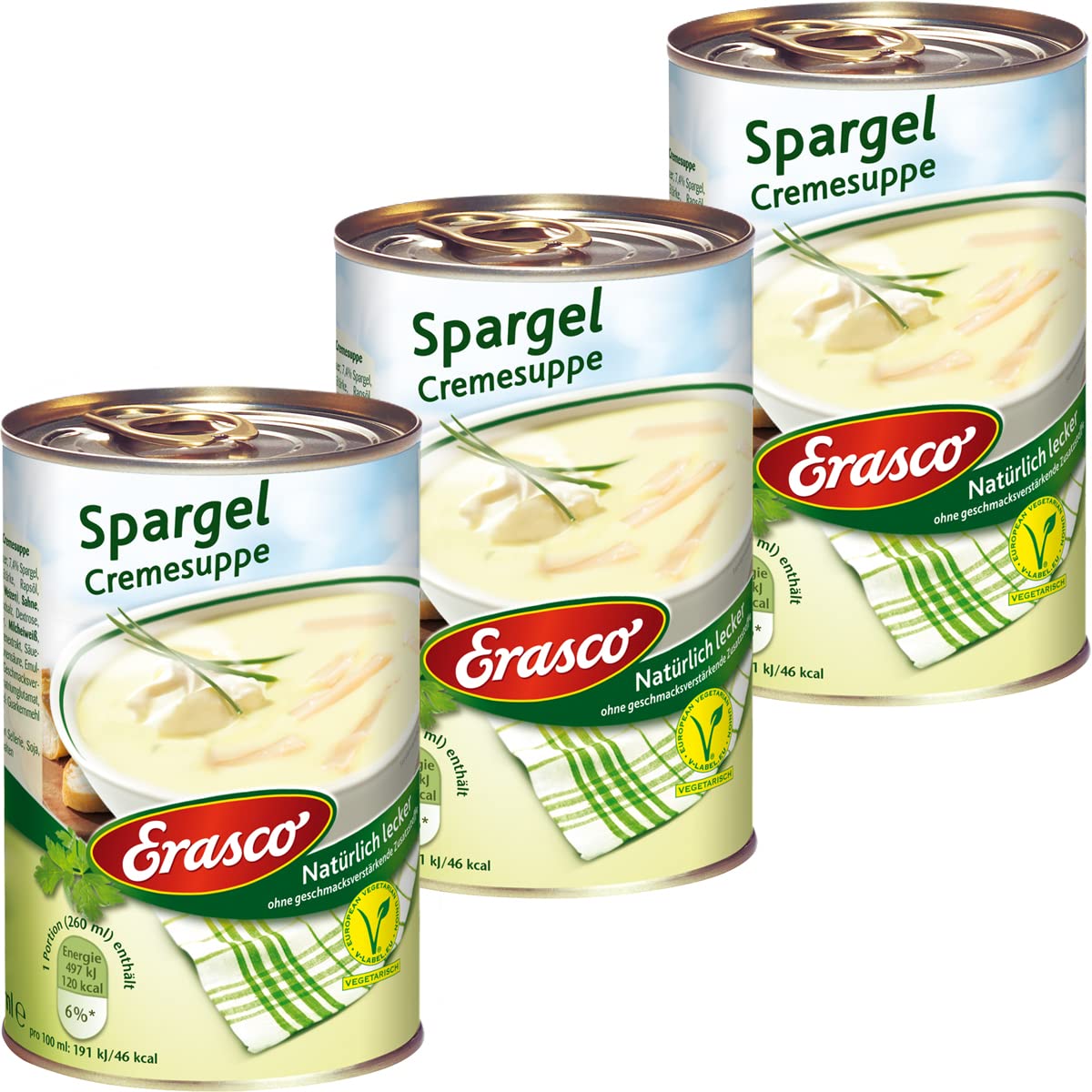 Sopa de espárragos Erasco 390 ml 3 unidades