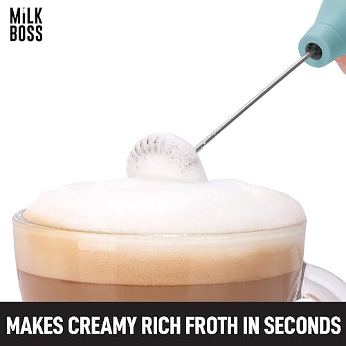 Miniatura 3 de Milk Boss Batidor Matcha  Agitador eléctrico de mano  Varita espumadora y mezclador de bebidas  Batidor para té verde  Licuadora de acero inoxidable