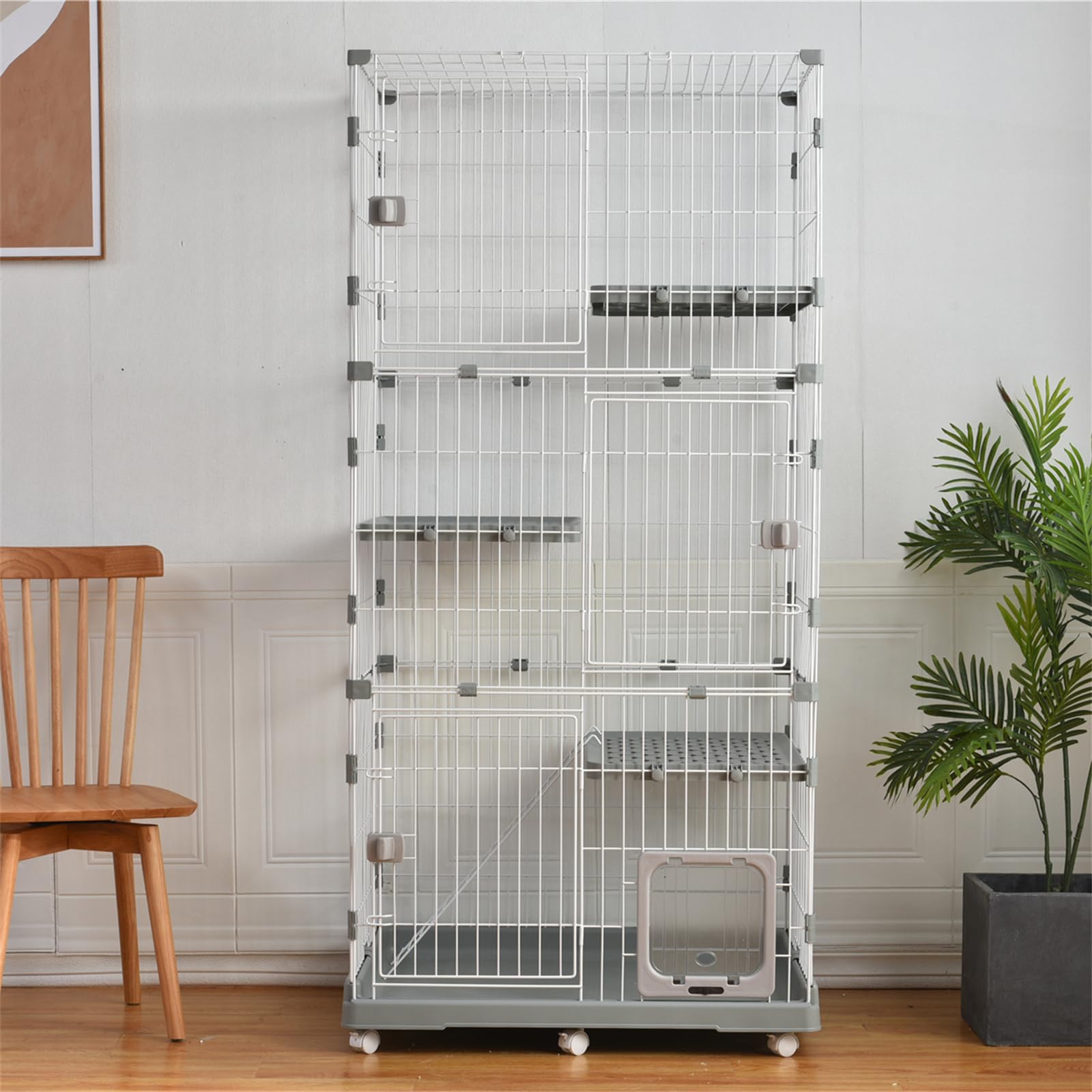 Amazon.co.jp: 猫 ケージ 大型 猫ゲージ キャットケージ 3段 2段