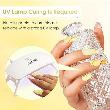 ROSALIND 2 PCS 0.34oz/10ml Gel Top Coat, Glossy Finish No Wipe Top Coat Gel Nail Polish Soak Off Need UV Curing Lamp, Long Lasting Nail Art Design Manicure Gift