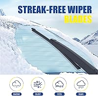 Vista 27 de GSPSCN Limpiaparabrisas trasero de 10" para Chevy Trax 22-13 Traverse 24-18 /Jeep Compass 17-07，Patriot 17-07/ Ford Escape Focus 07-01/ Dodge