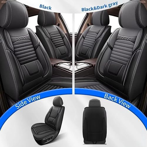 Miniatura 7 de Fundas de asiento para Mazda CX-5 2013-2023 2024 2025 2 fundas de asiento delantero de automóvil impermeables de piel sintética (2 asientos, negro)