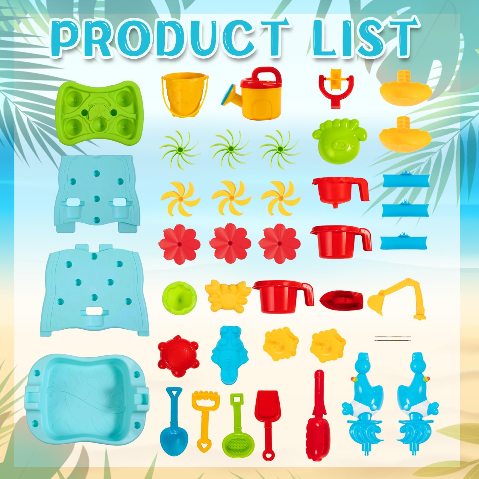 Cherubfunz Mesa de Agua y Laberinto de Cascada 2-en-1 Juegos Sensoriales para Niños Pequeños Exterior con Moldes de Playa