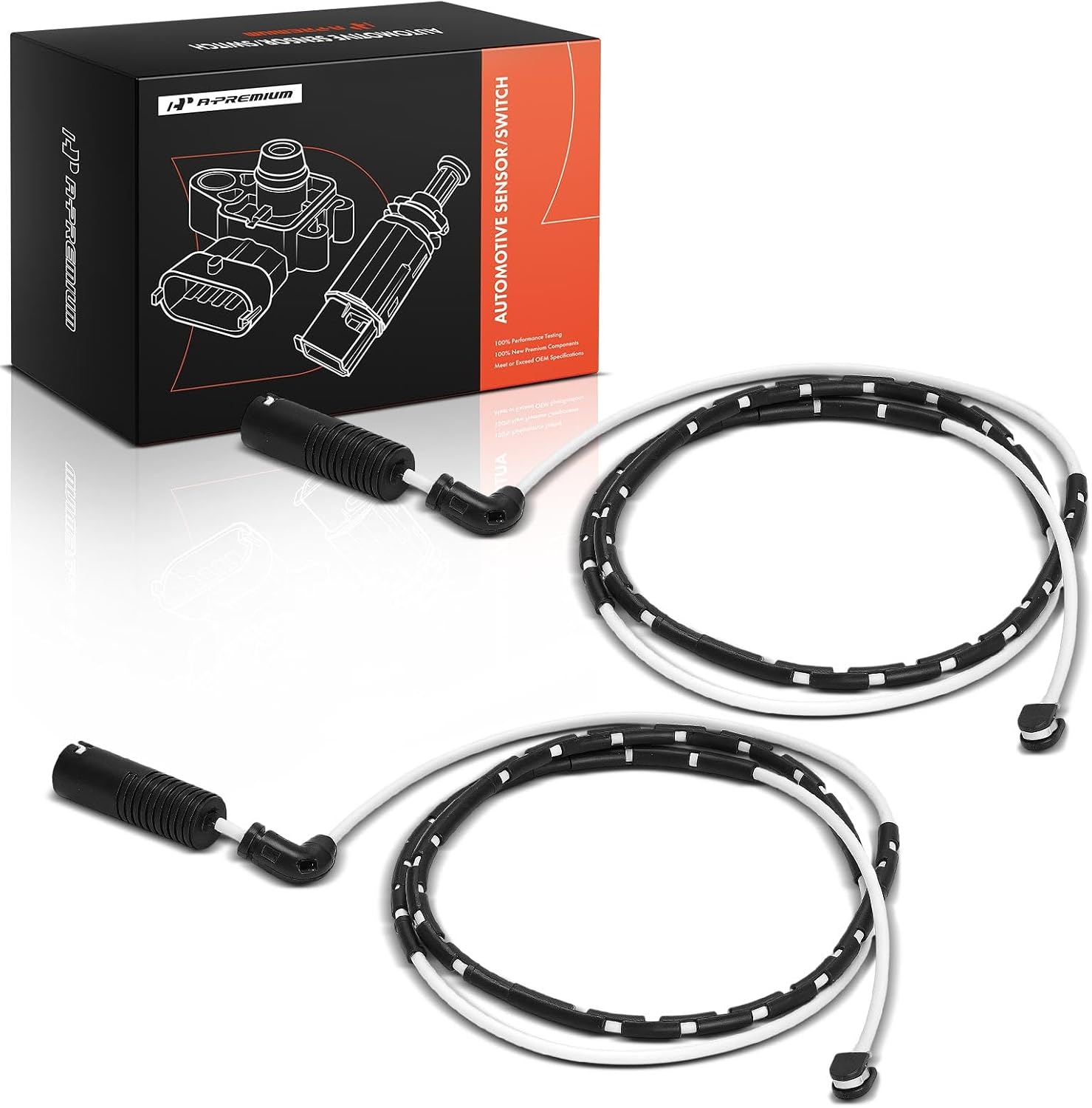 A-Premium Rear Driver and Passenger Brake Pad Wear Sensors Compatible with BMW Z4 2003 2004 2005 2006 2007 2008, 2-PC Set