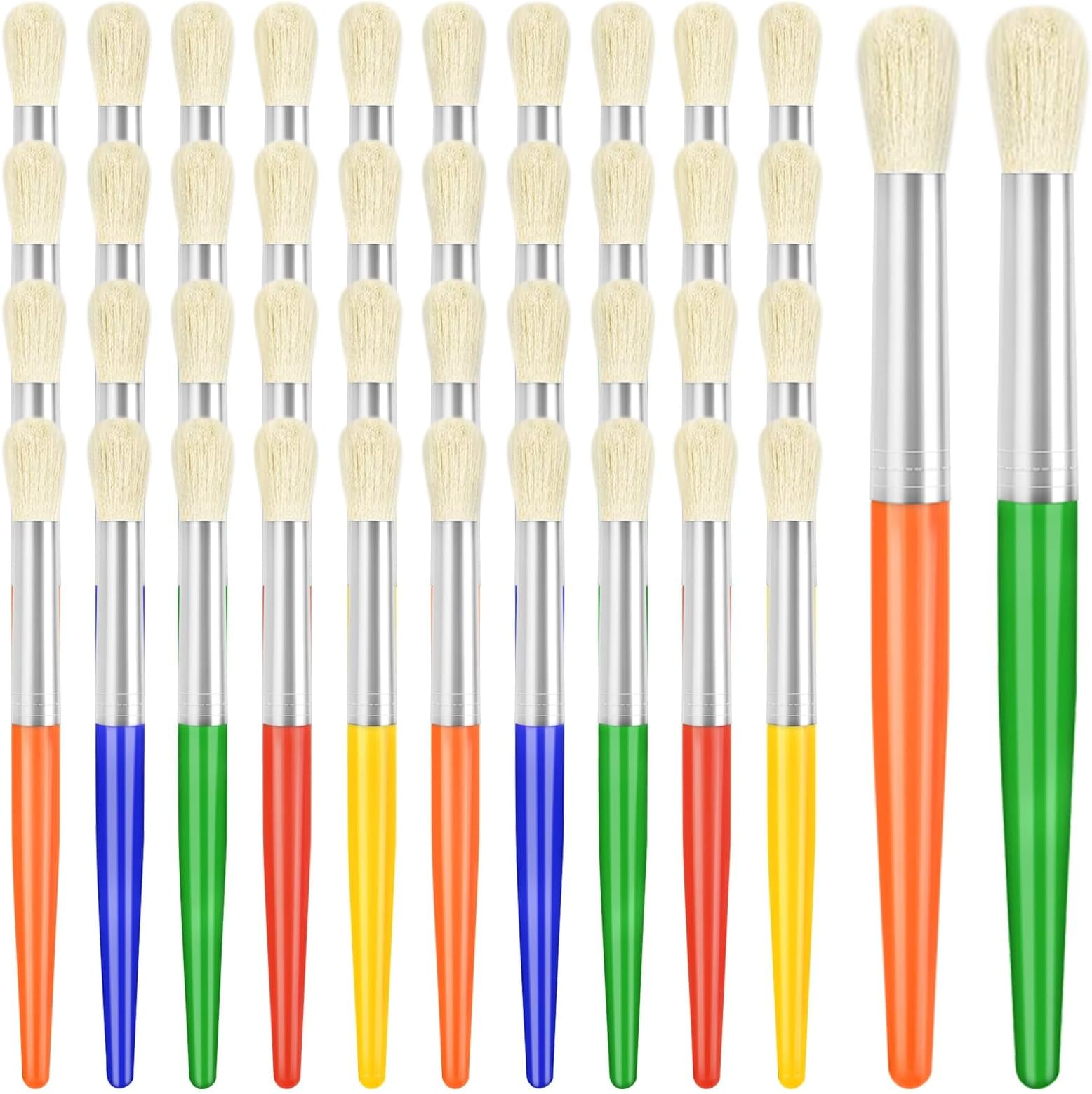 Amazon.com: 50Pcs Paint Brushes, Anezus Round Paint Brushes for Kids ...