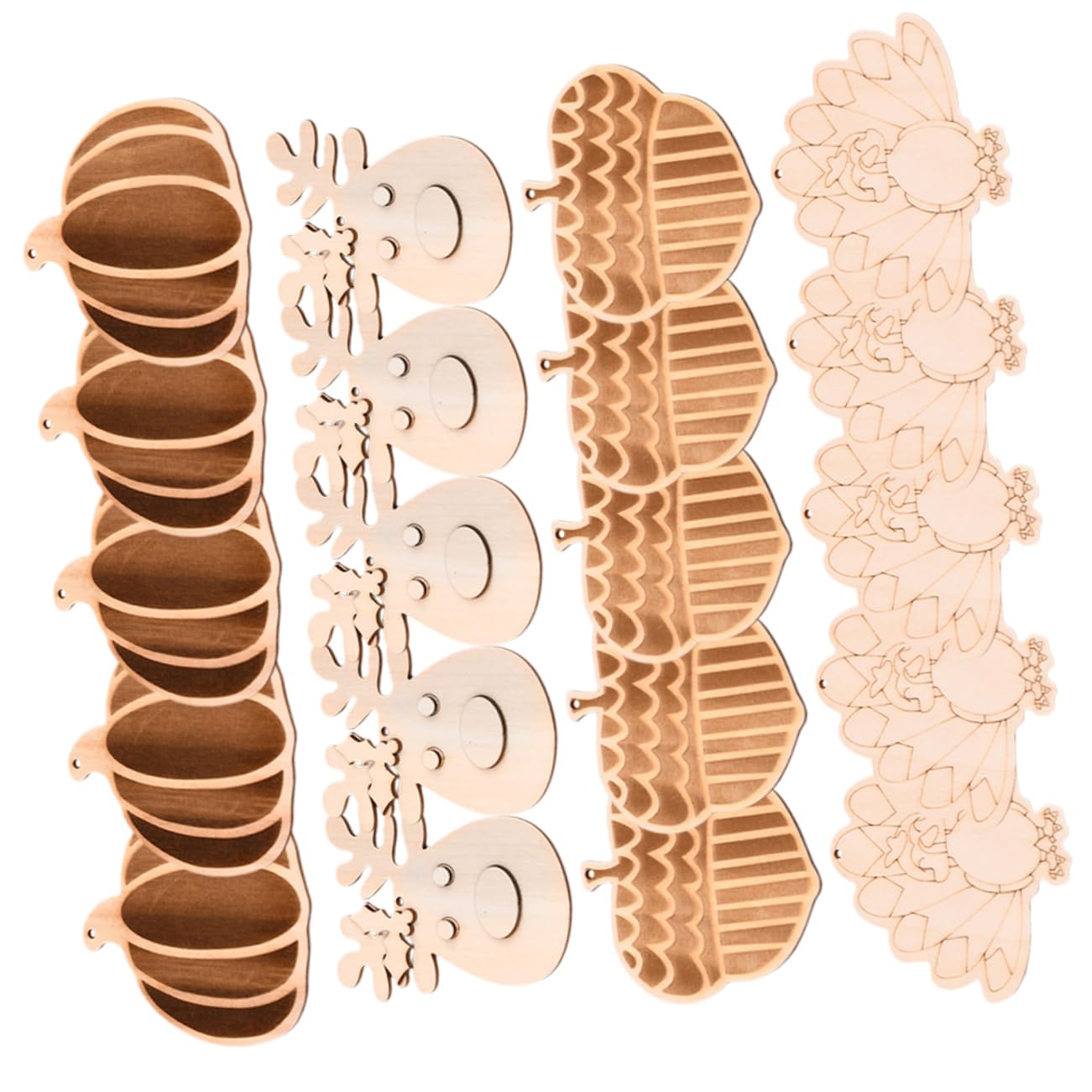 SEWACC 80piezas Rebanadas De Madera Sin Terminar Para Manualidades De Halloween De Formas Variadas Para Decoraciones Personalizadas y Proyectos Creativos
