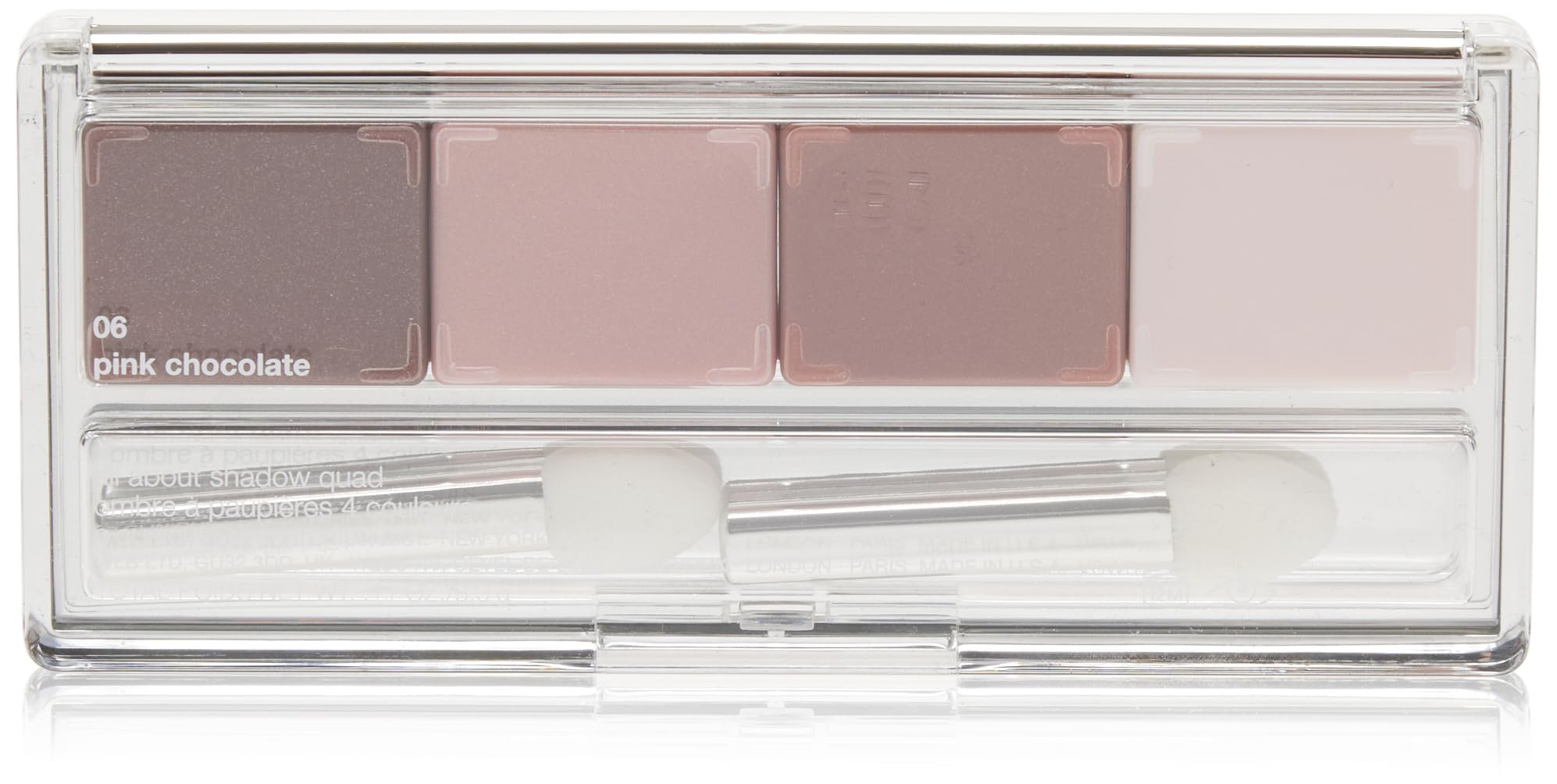 CliniqueAll About Shadow Quad | Long Lasting, Crease + Fade Resistant + Safe For Sensitive Eyes, Pink Chocolate, 0.05 Ounce
