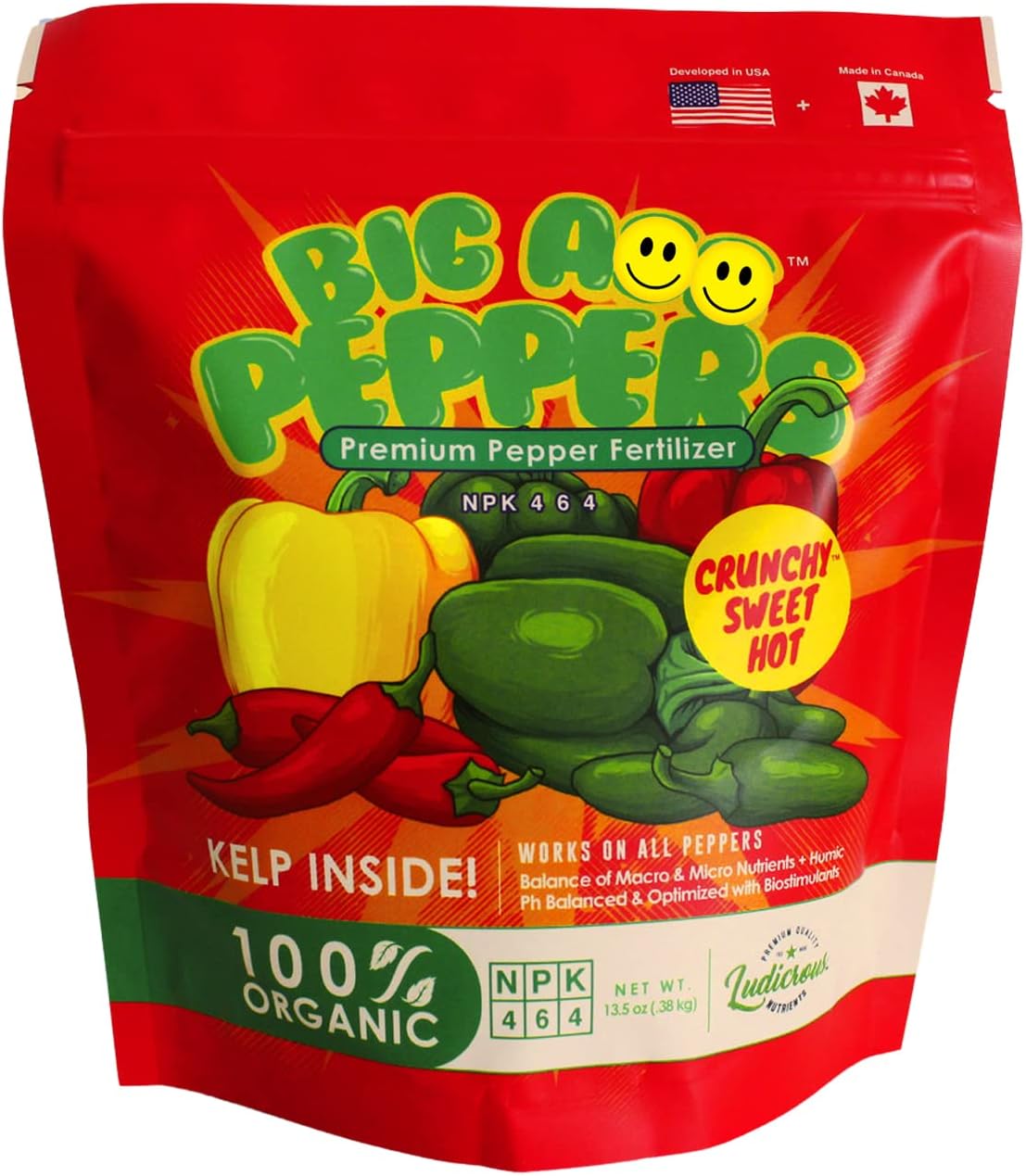 Big A Pepper Fertilizer – 12 oz Premium Organic Fertilizer for Peppers – Eco-Friendly Organic Plant Food for Garden – Gardening Fertilizer for Crispy and Delicious Peppers of All Types