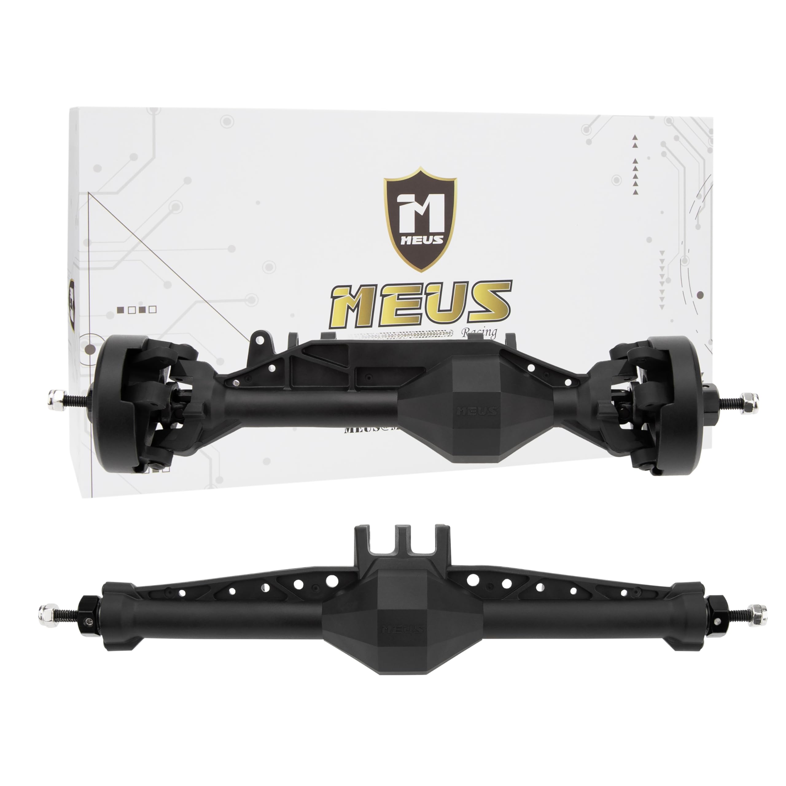 Photo 1 of MEUS RACING 1/10 Nylon ISO Stright Axles with Front Axle Counterweight for Axial Capra II SCX10 II and Other DIY 1/10 RC Crawler (AR44/AR45 Wheel Distance 194MM)