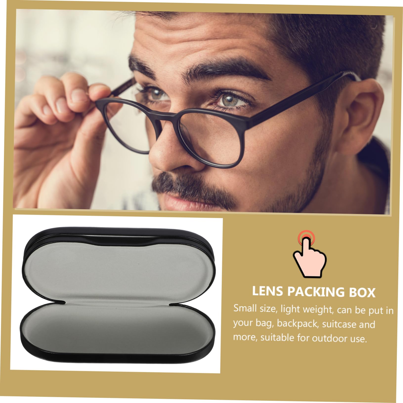 Kontaktlinsenbehälter Satz Schwarz, Kleine Kunststoff Kasten für Unterwegs