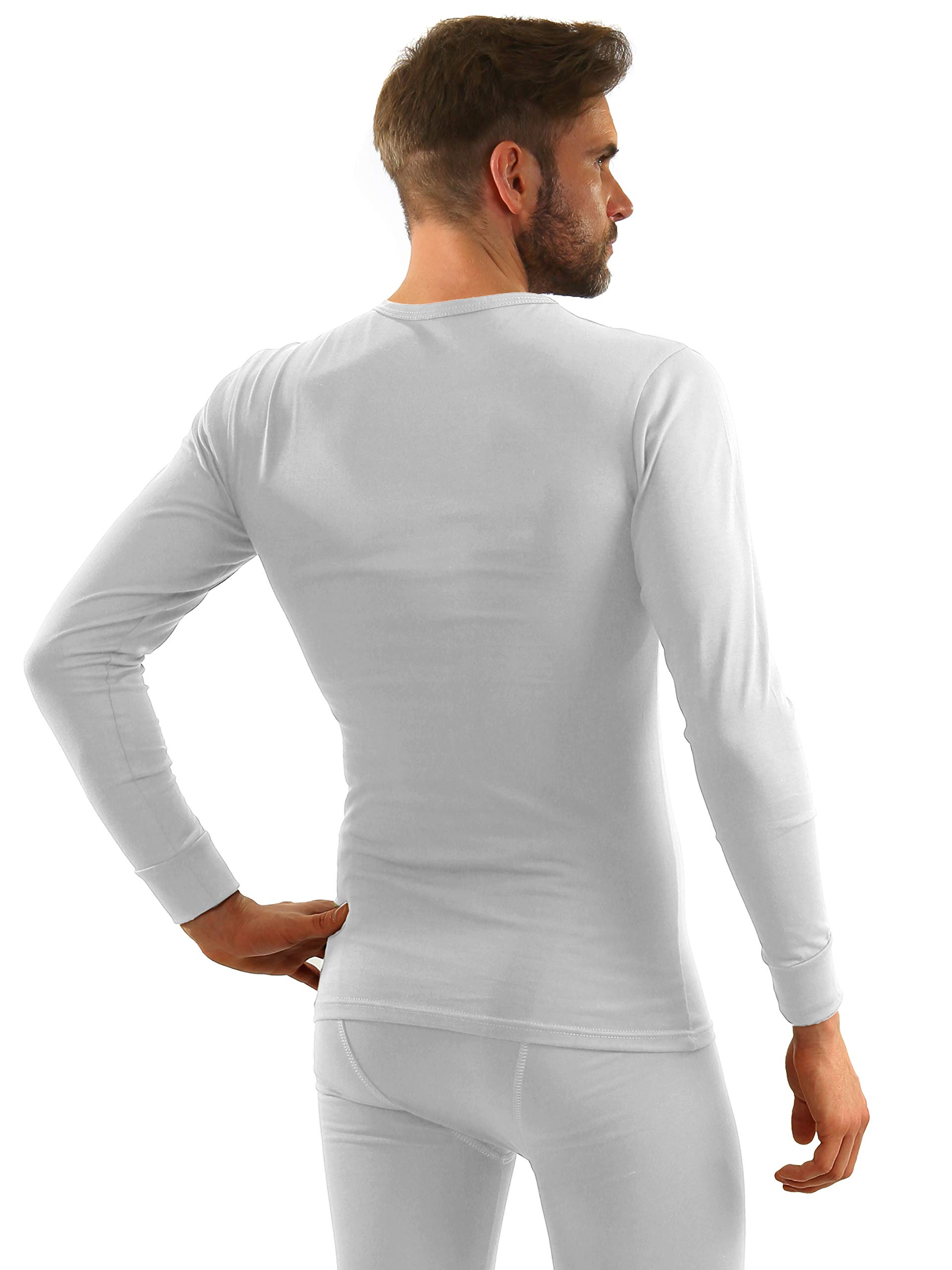 sesto senso Maillot de Corps Coton Longues Manches sous-Vêtements Haut Thermique Homme