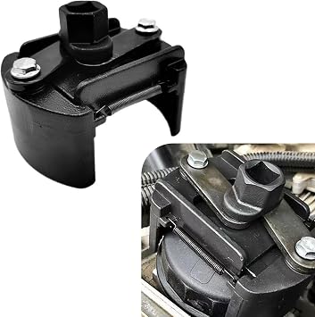 Universal Oil Filter Wrench Removal Tool Adjustable Use for 2.36 inch to 3.15 inch, 60-80mm Adjustable with Auto-Clamp Spring, Oil Filter Removal Tool, Oil Filter Change Set Black