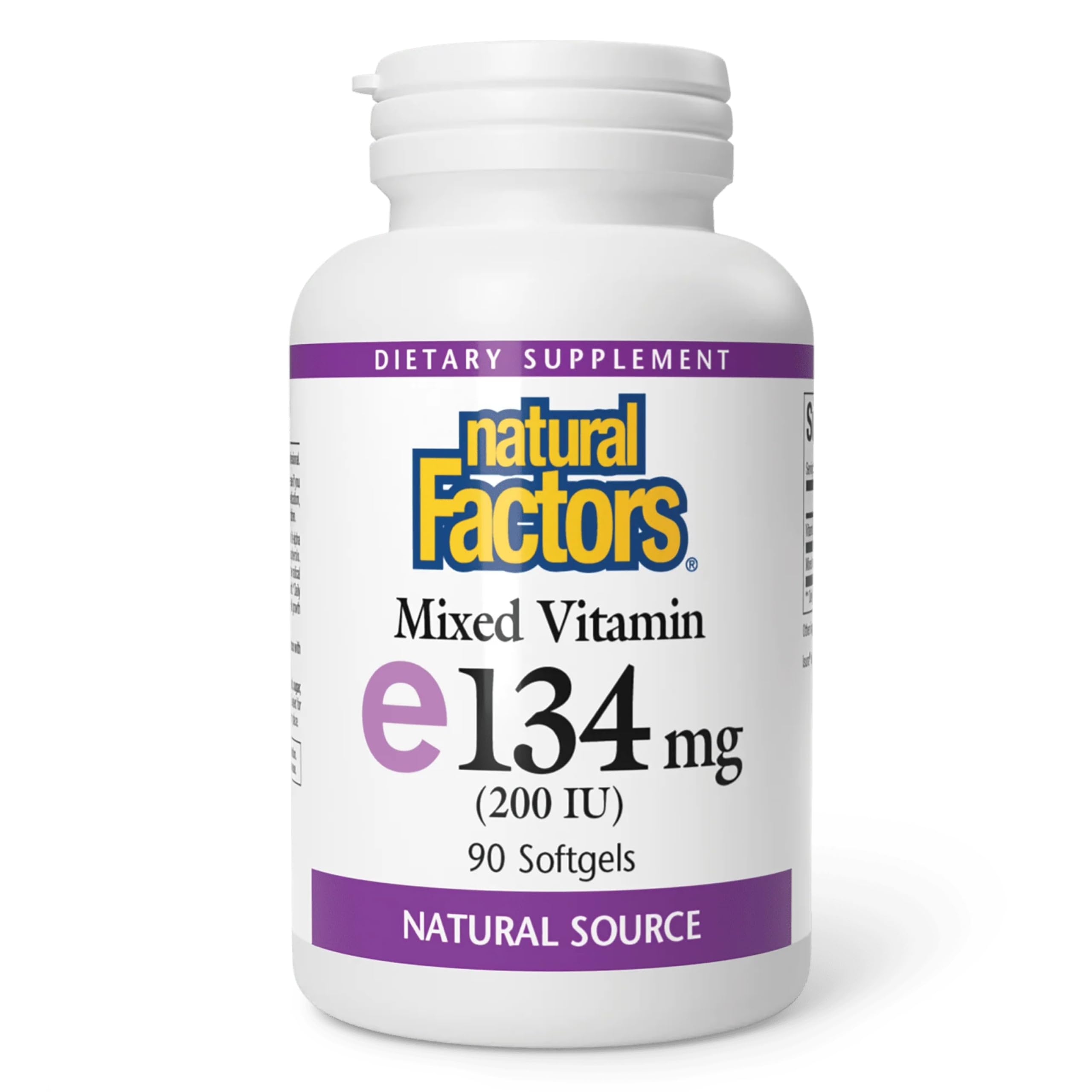 Natural Factors Mixed Vitamin E, 200 IU, 90 Softgels