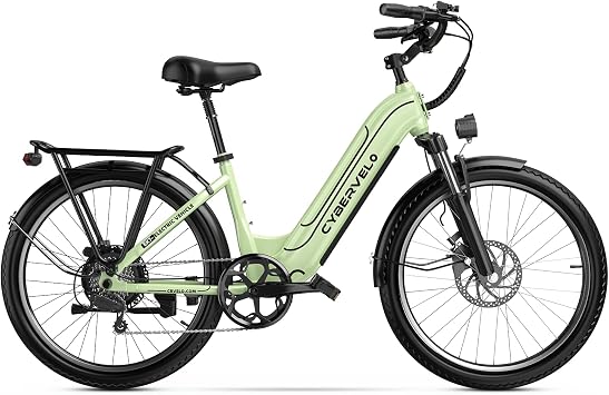 Aelith 26" Electric Bike for Adults Powerful 1000W Motor, 48V Removable Battery, 7-Speed, Front Suspension & LCD Display Commuter and Mountain EBike for Women