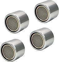 TSBSHum Bathroom Sink Aerator 2.2 GPM - Solid Brass & Stainless Steel, 55/64" Female Thread, Splash-Proof 4-Pack for Kitchen & Bath