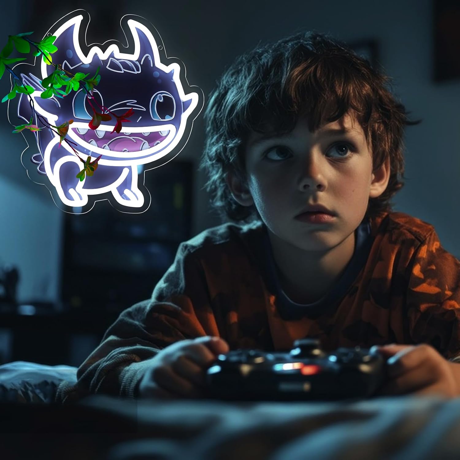Pugna Cute Black Dragon Neon Signs for Wall Decor Neon Lights for Bedroom Led Signs Suitable for Dormitory Man Cave Christmas Gift