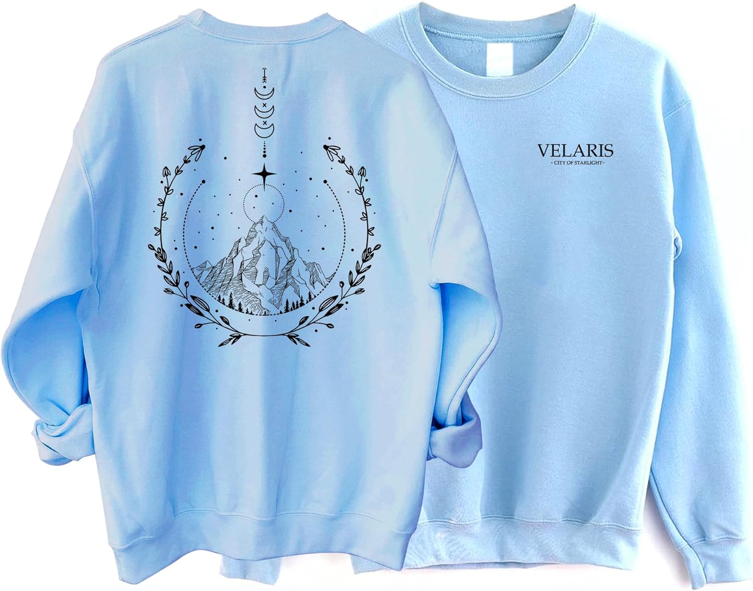 Velaris City of Starlight Sweatshirt - Velaris Sweatshirt, Throne of Glass Sweatshirt for Fans 2 Sided
