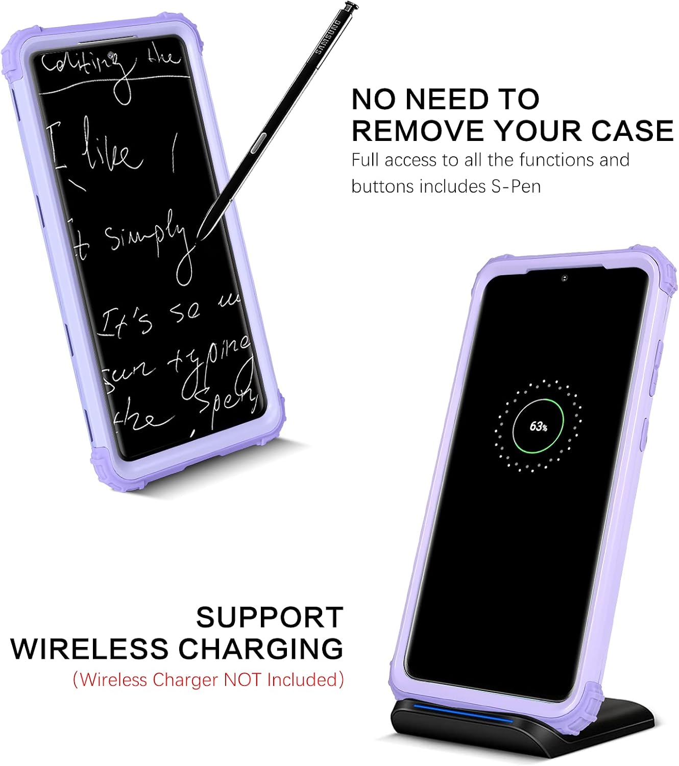 BENTOBEN Galaxy S20 Plus Case, Phone Case Samsung S20 Plus, Heavy Duty 3 in 1 Full Body Rugged Shockproof Hybrid Hard PC Soft Rubber Bumper Drop Protective Girls Women Boy S20 Plus Cover, Purple