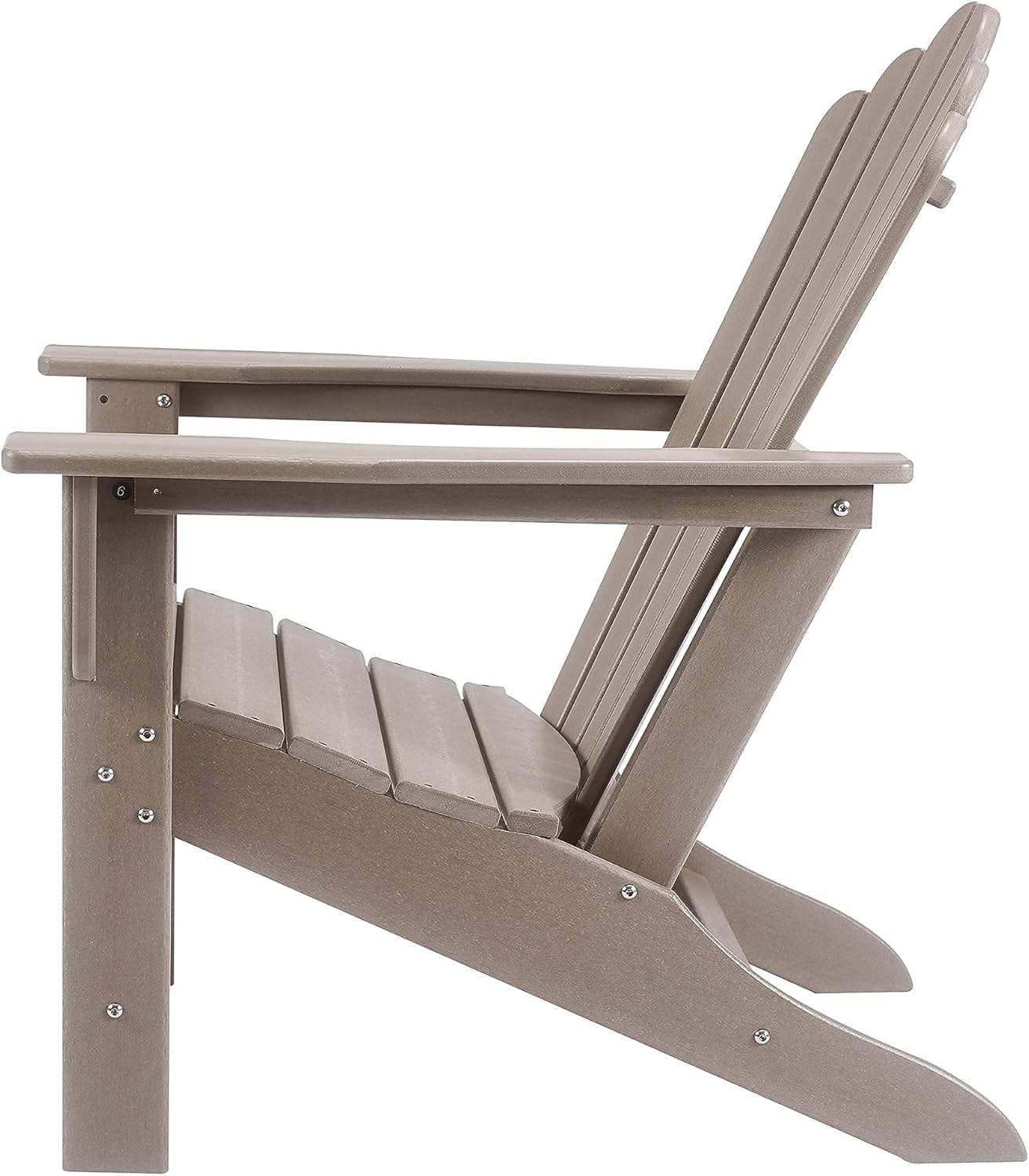 Ehomeline Adirondack Chair Plastic, Oversized Poly Outdoor Patio Chairs for Garden, Porch, Deck, Backyard, Fire Pit, Adirondack Chairs Weather Resistant, Brown : Everything Else