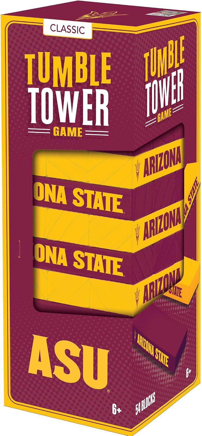 MasterPieces Game Day - NCAA Michigan Wolverines - Officially Licensed Tumble Tower, Real Wood Blocks