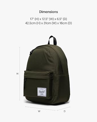 Herschel Classic™ | Su İtici Kumaş Sırt Çantası, 14 Laptop Uyumlu, 26 L