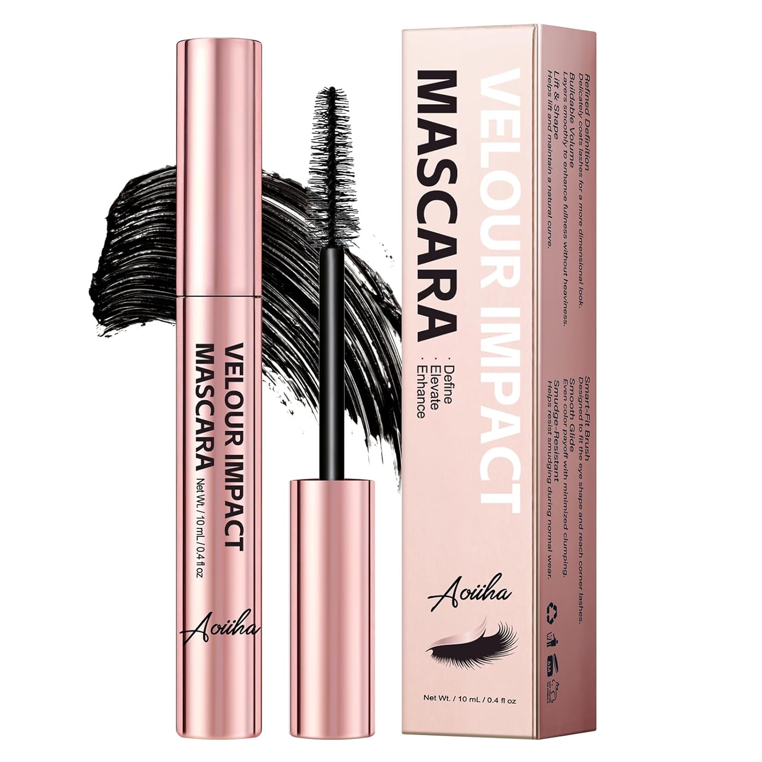 Mascara Liquid Lash Extensions, Lengthening & Volumizing Liquid Lash Extensions, Tubing Formula for Volume & Lift – Smudge, Flake & Fade Proof – Nourishing Formula Safe for Sensitive Eyes