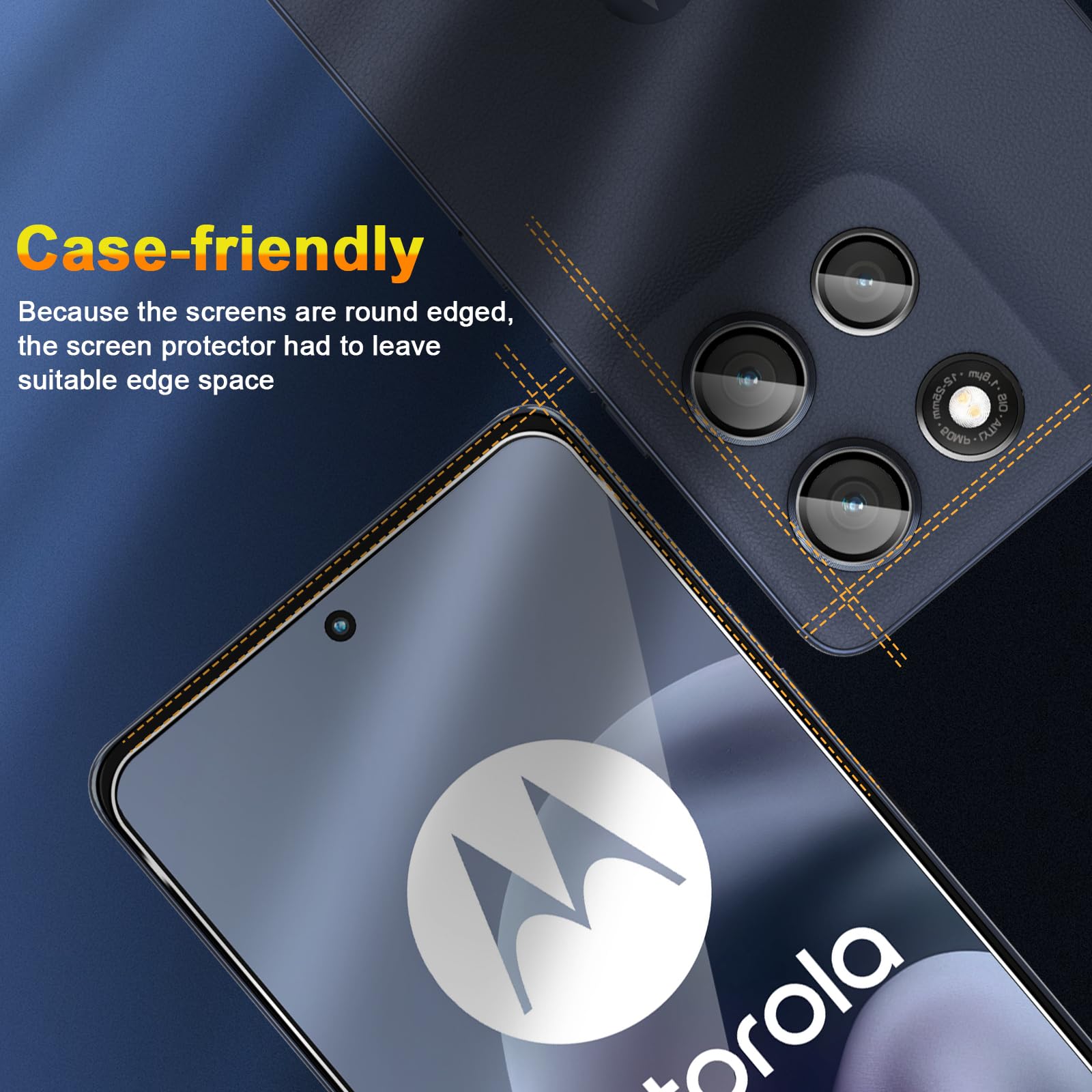QULLOO Vetro Temperato per Motorola Moto G86 / G86 Power 5G, 2 Pezzi Pellicola Vetro Protettiva e 2 Pezzi Pellicola Fotocamera, Durezza 9H Anti Graffio HD Trasparente Vetrino Protezione Schermo