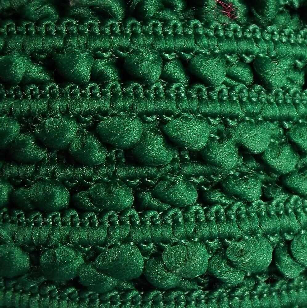 12mm Mini Bobble Fringe Trim Small Pompom Tassel Craft 21 Color 1 2 4 Meter 846D, 067 Dark Green, 2 Metres