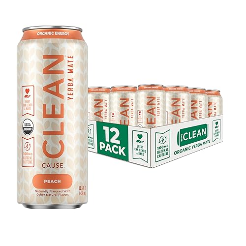 Vista 7 de CLEAN Cause - Té de yerba mate de limonada y té sin gas, alternativa a bebida energética orgánica del USDA, baja en azúcar, 160 mg de cafeína