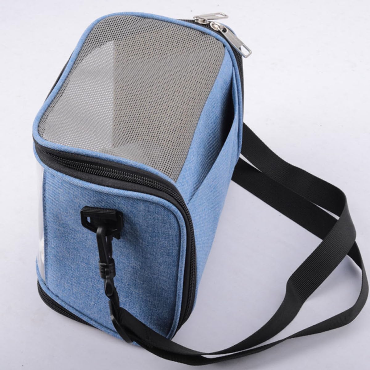 Healifty Hamster and Chinchilla Outdoor Carrier Bag with Window, Blue Portable Small Animal Travel Case for Guinea Pig, Hedgehog, and Pet Supplies