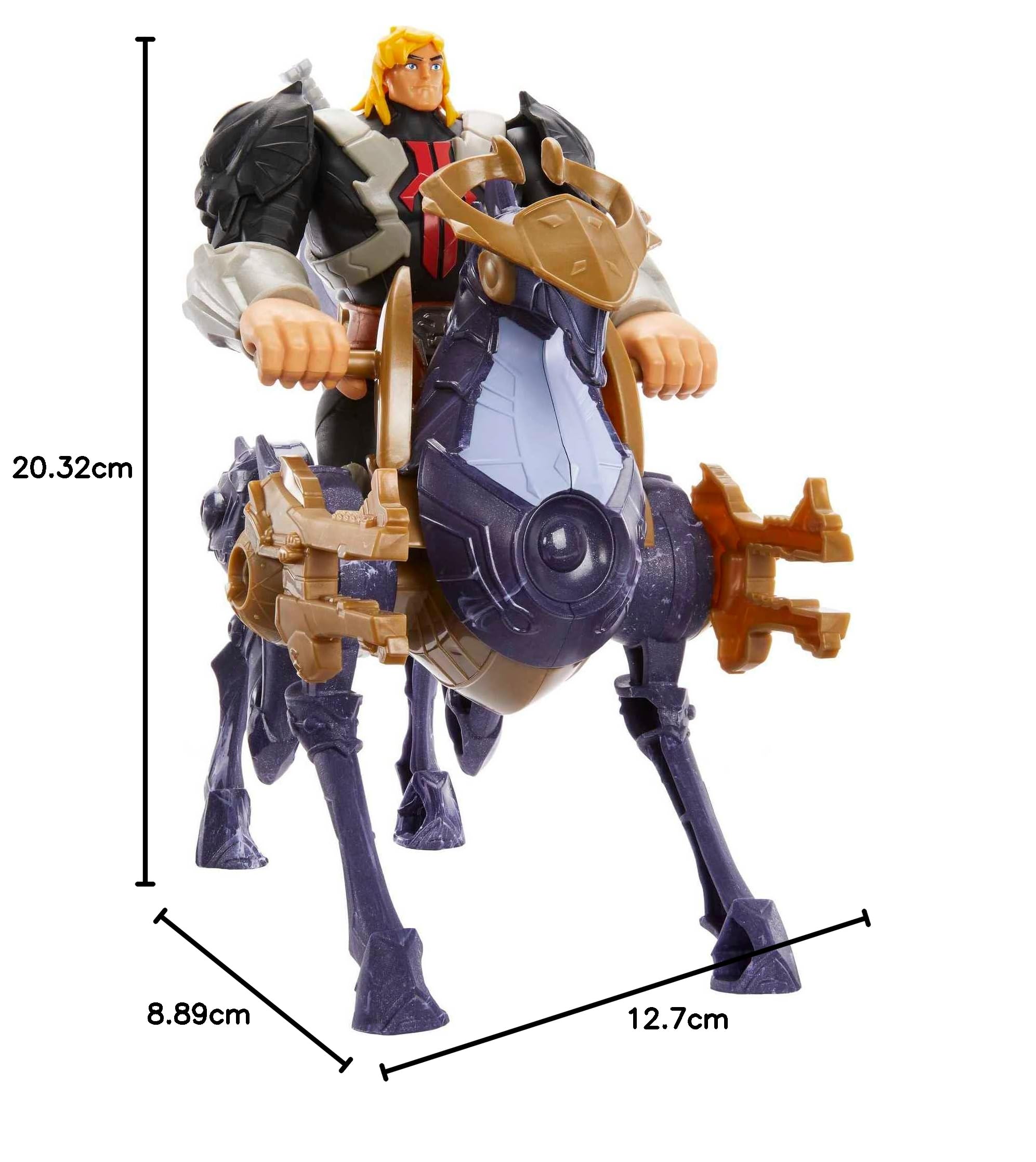 Masters of the Universe He-Man: Creature Vehicle, Figure, He-Man and Stridor, Savage Eternia Collectible Superhero and Steed, MOTU Toy