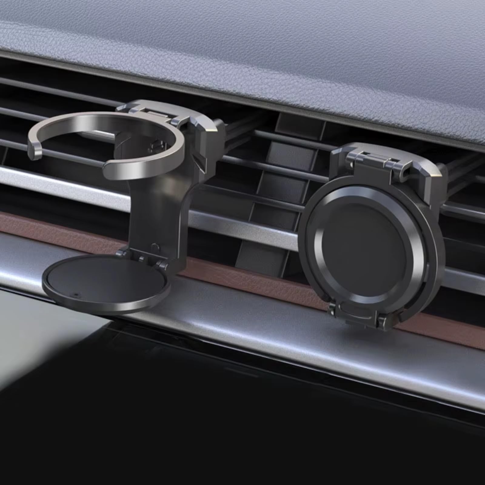 Getränkehalter fürs Auto, Lüftungsschlitzhalterung für Becher und Flaschen, Faltbarer Flaschenhalter fürs Auto, multifunktionales Kaffeezubehör