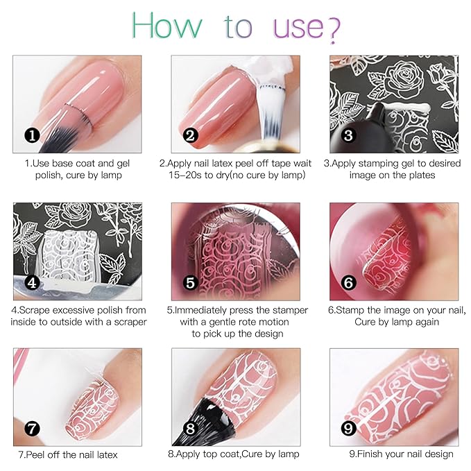SEISSO Esmaltes para Estampado UV, 12 Colores, 0.25 Fl Oz Cada uno miniatura 6