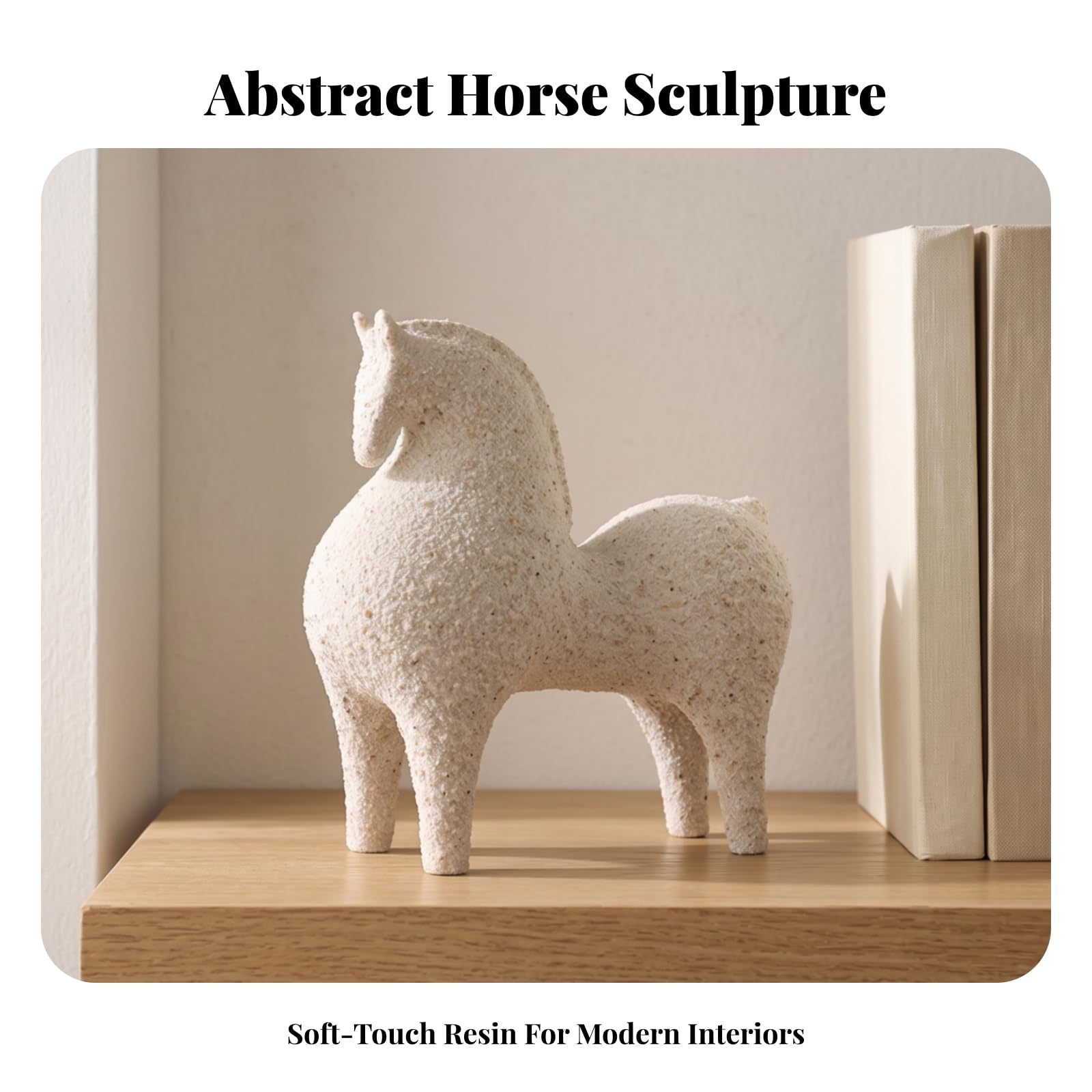 Scultura di Cavallo Compatto, M, Cavallo Astratto