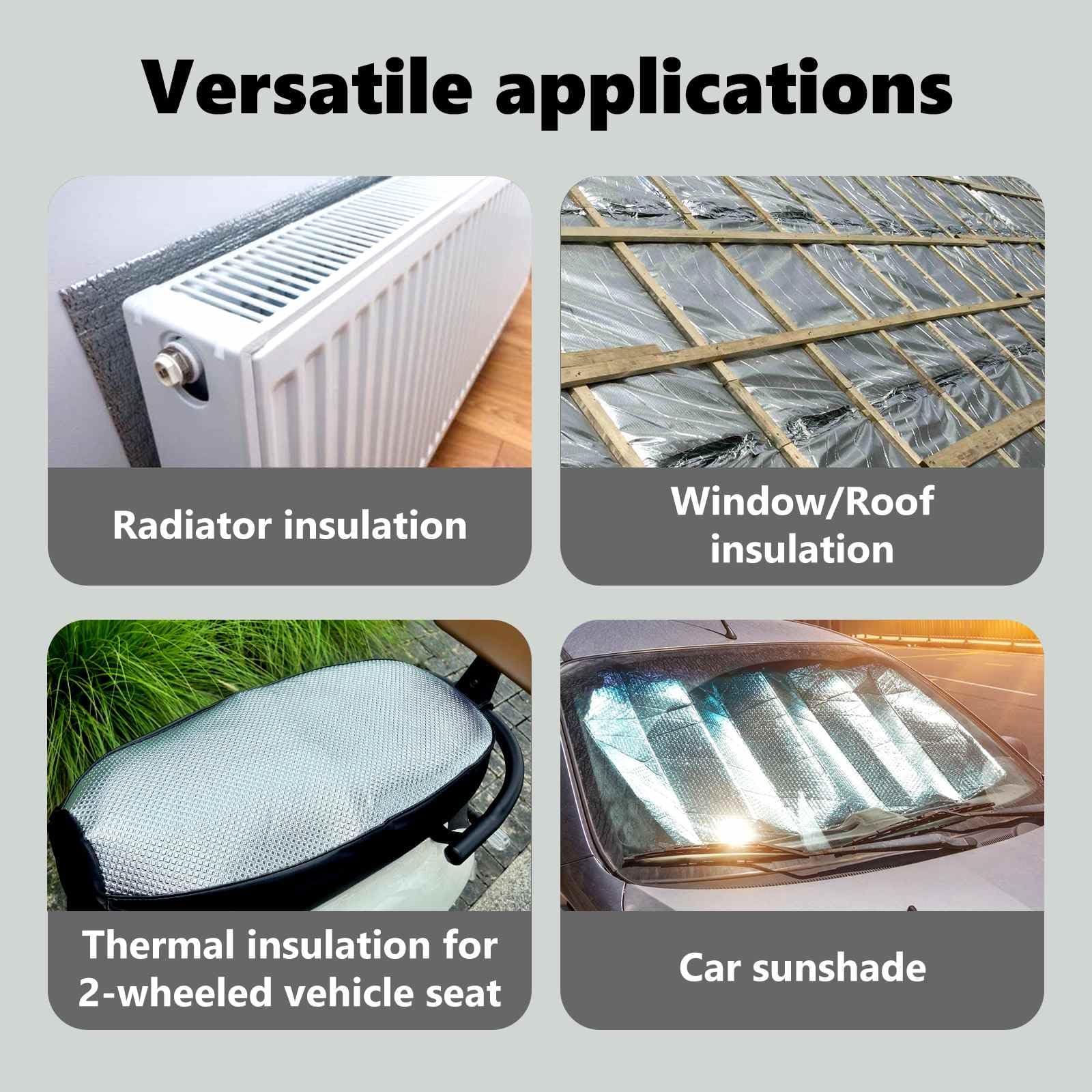 vidaXL Radiatorfolie Zilver 10 x 1 m Polyetheen | Verhoogt de verwarmings efficiëntie als een pro, Gemaakt van sterk hittebestendig aluminium,