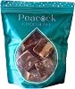 Peacock Snacks Peanut Chocolate Fudge Share Bag | 650 Grams | Creamy Chocolate Fudge with Crunchy Peanuts | Vegetarian Sweet Nibbles | Resealable Bulk Bag Perfect for Sharing